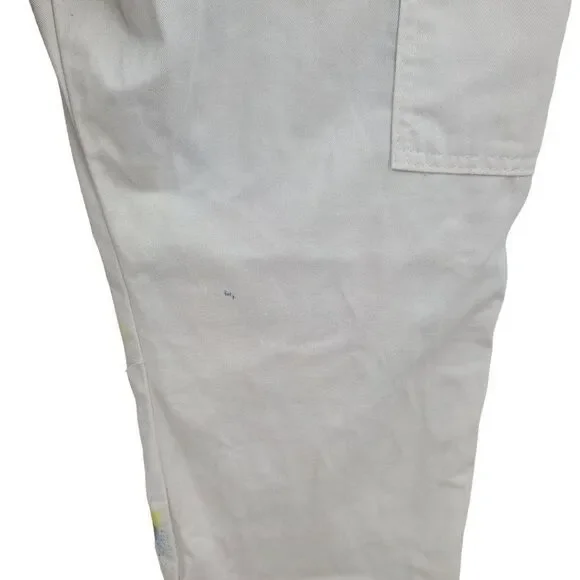 Unisex‎ Upcycled White Painters Pants 34x30 Multicolor Party Graffiti Streetwear